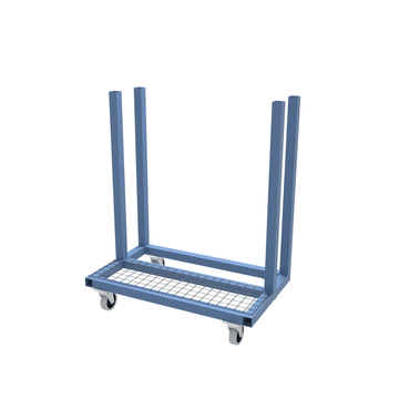 Heavy duty sheet and board material handling trolley